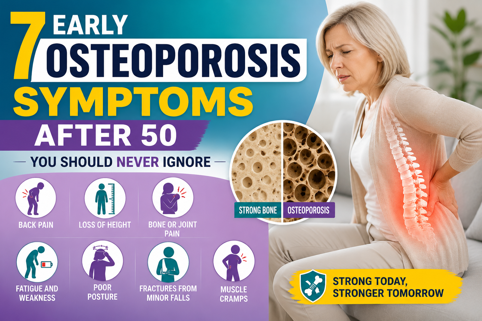 7 Early Osteoporosis Symptoms After 50 You Should Never Ignore