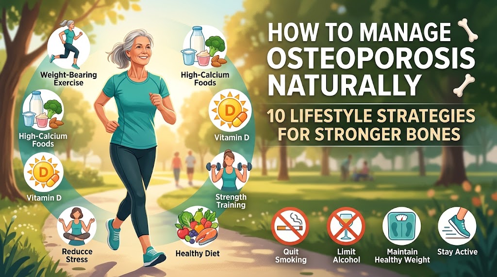 How to Manage Osteoporosis Naturally: 10 Lifestyle Strategies for Stronger Bones