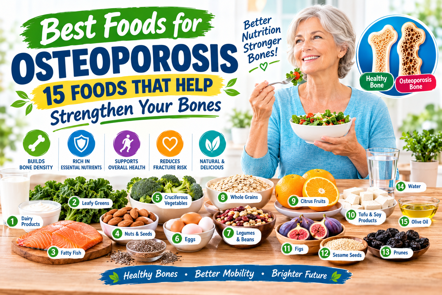 Best Foods for Osteoporosis: 15 Foods That Help Strengthen Your Bones