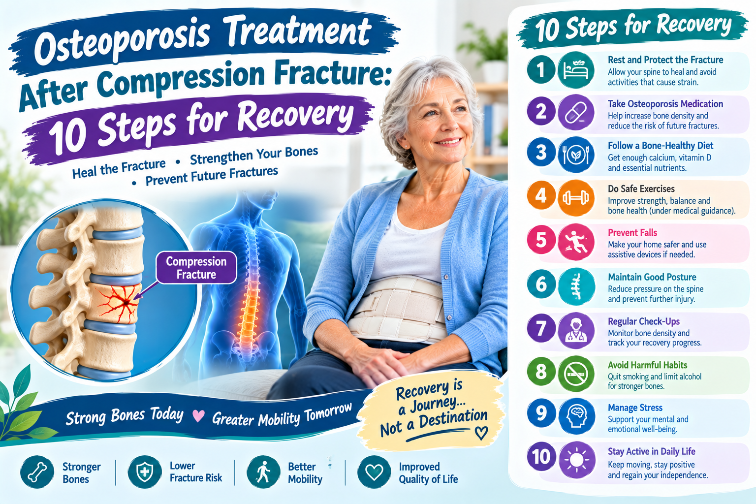 Osteoporosis Treatment After Compression Fracture: 10 Steps for Recovery