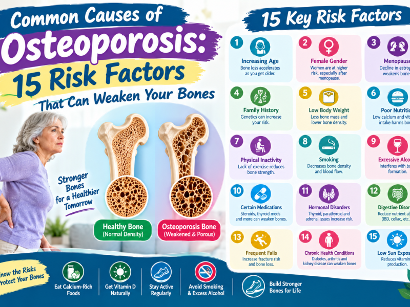 Common Causes of Osteoporosis: 15 Risk Factors That Can Weaken Your Bones