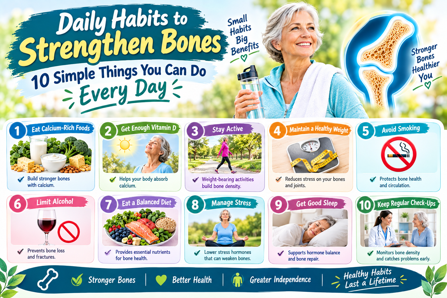 Daily Habits to Strengthen Bones: 10 Simple Things You Can Do Every Day