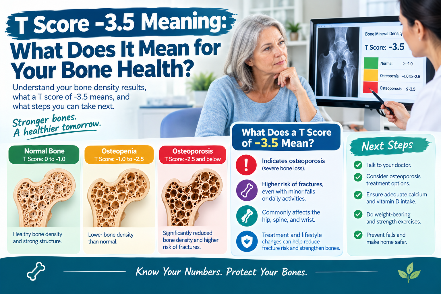 T Score -3.5 Meaning: What Does It Mean for Your Bone Health?
